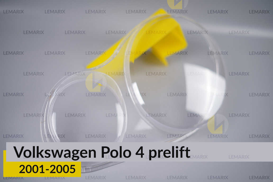 Скло фари VW Volkswagen Polo 4 (2001-2005) дорест ліве