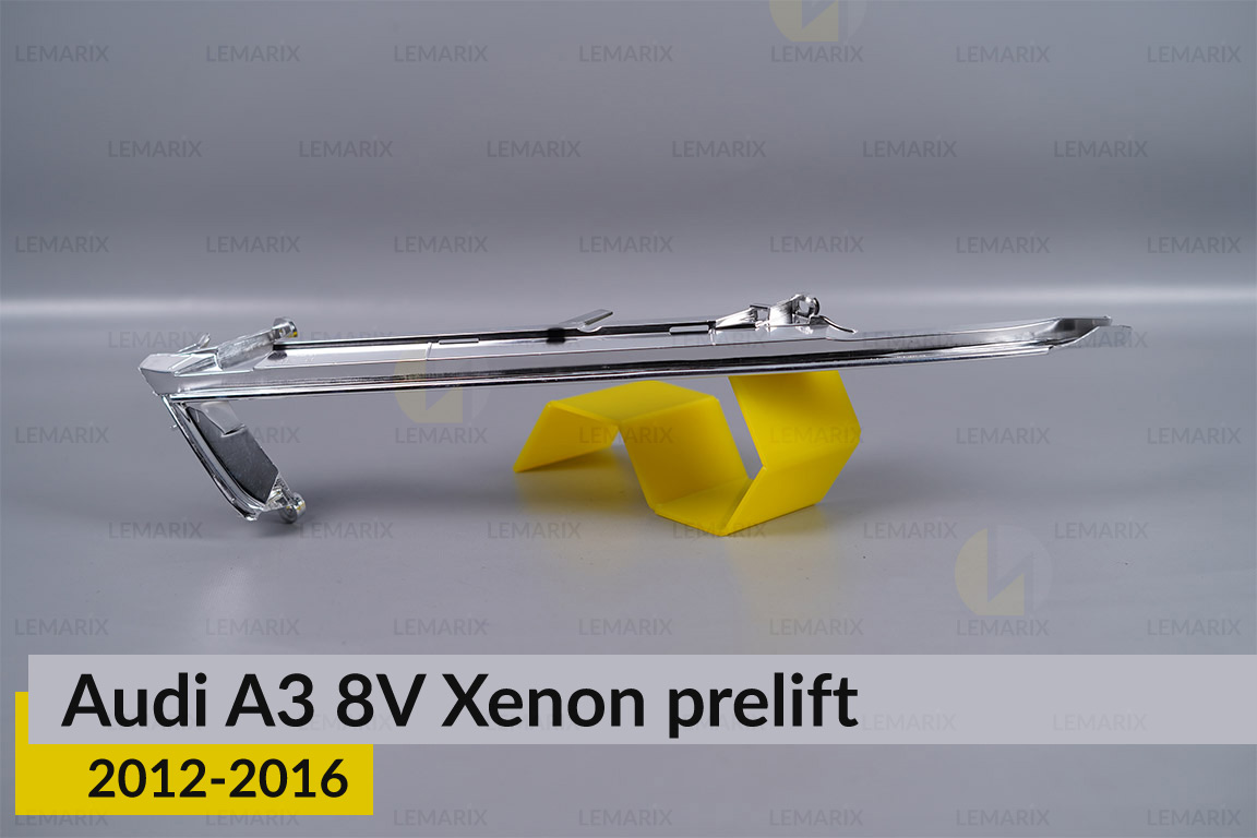 Хромированная декоративная маска верхняя Audi A3 8V Xenon (2012-2016) дорест левая