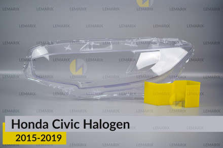 Стекло фары Honda Civic Halogen (2015-2019) левое