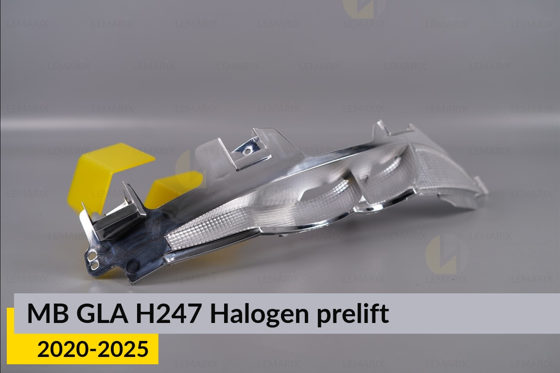 Хромована декоративна маска поворотника Mercedes-Benz GLA-Class H247 Halogen (2020-2025) дорест права