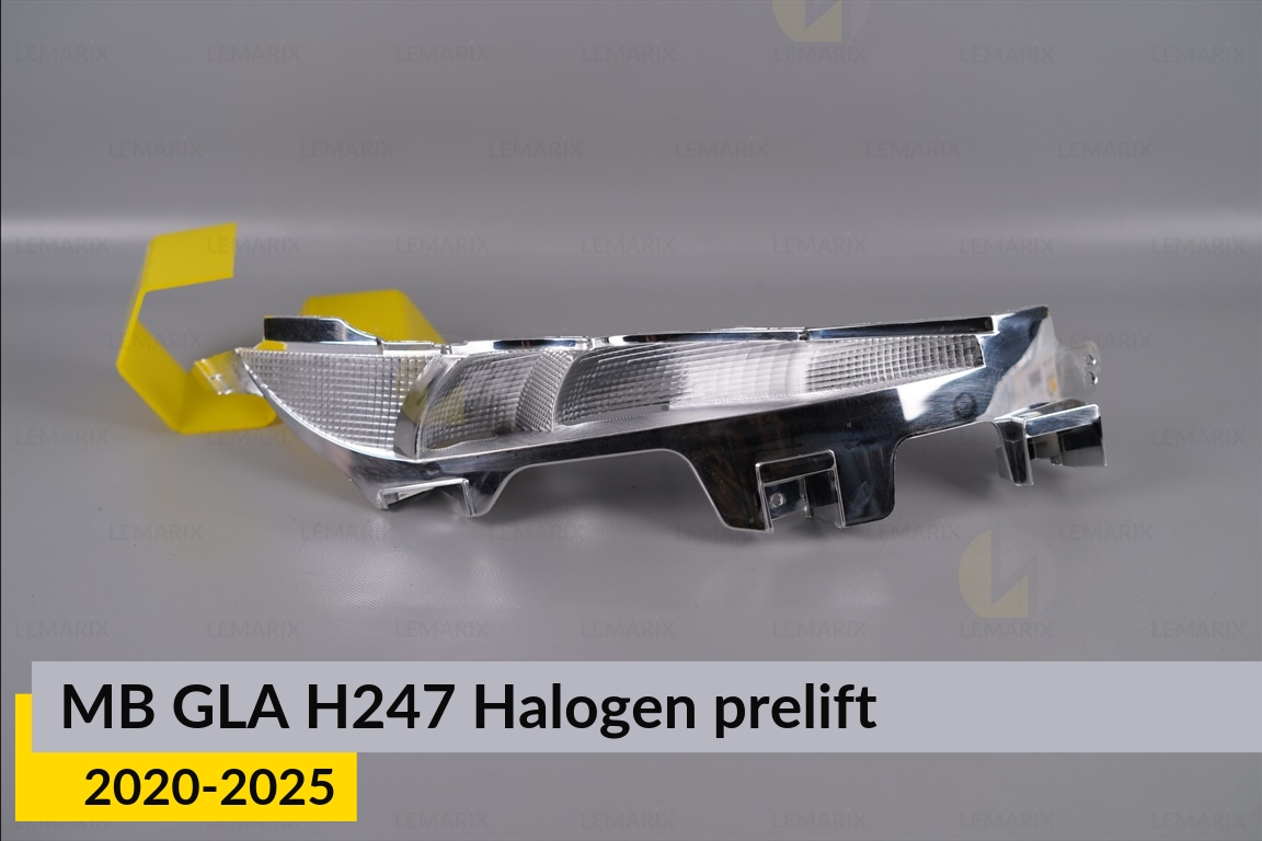 Хромована декоративна маска поворотника Mercedes-Benz GLA-Class H247 Halogen (2020-2025) дорест права