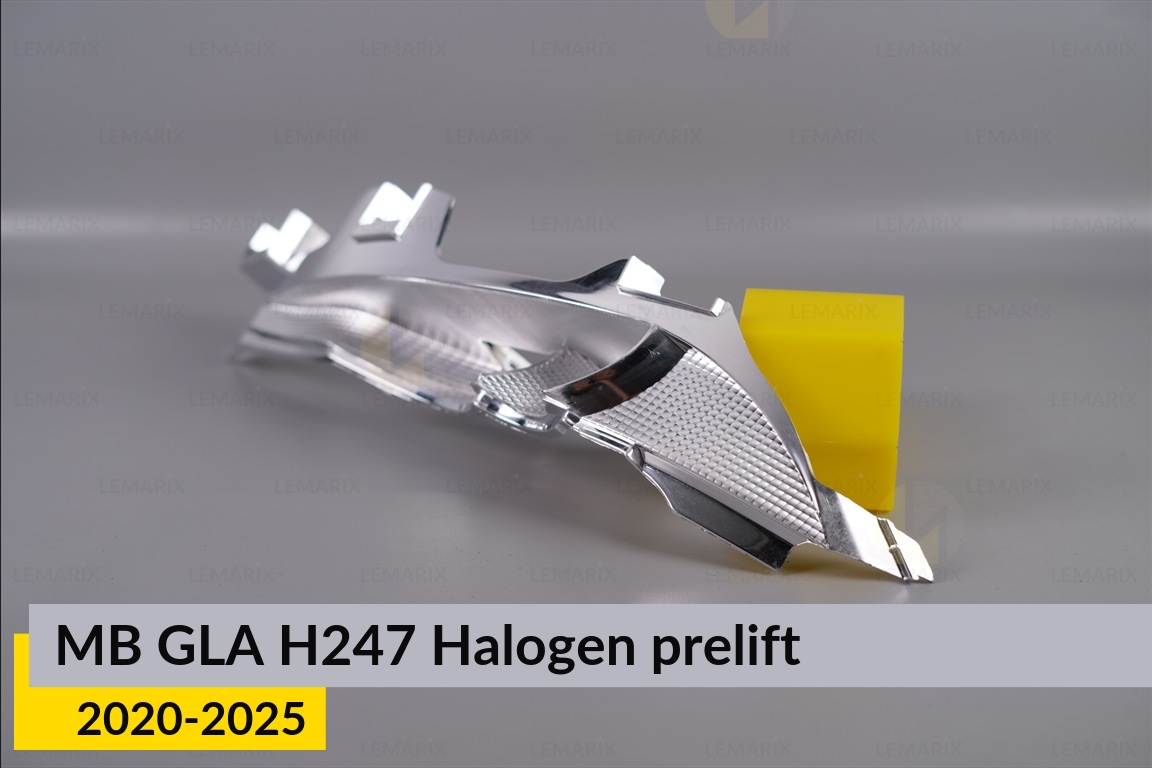 Хромована декоративна маска поворотника Mercedes-Benz GLA-Class H247 Halogen (2020-2025) дорест права