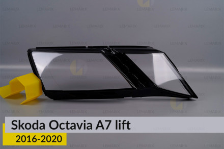 Скло фари Skoda Octavia A7 (2016-2020) полоска рест праве