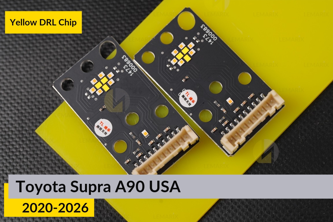 Жовті LED DRL чіпи дхо плата Toyota Supra A90 USA (2020-2026) (2 шт.)