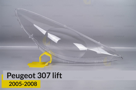 Скло фари Peugeot 307 (2005-2008) рест праве