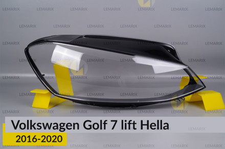 Скло фари VW Volkswagen Golf 7 Hella (2016-2020) рест праве