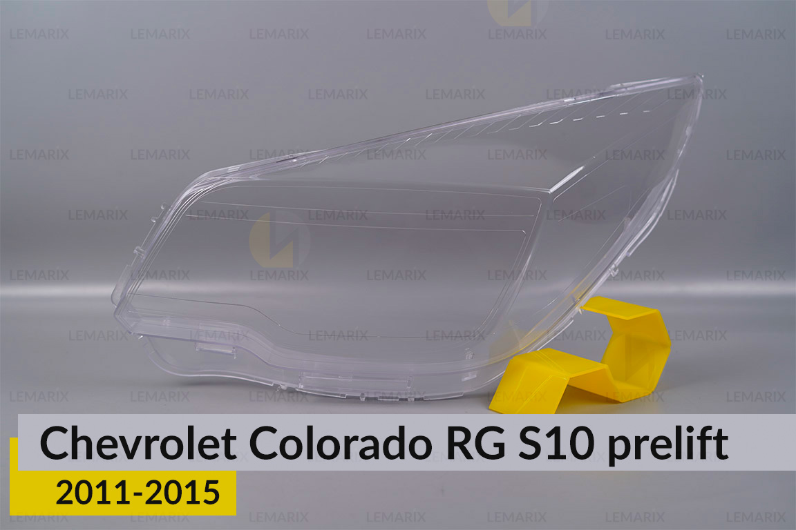 Скло фари Chevrolet Colorado RG S10 (2011-2015) дорест ліве