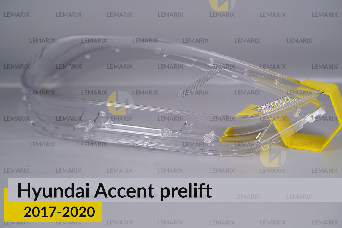 Скло фари Hyundai Accent (2017-2020) дорест праве