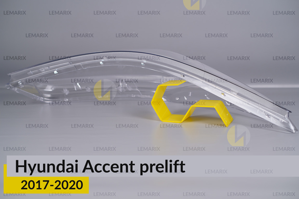 Скло фари Hyundai Accent (2017-2020) дорест праве