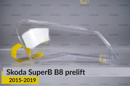 Скло фари Skoda SuperB B8 Halogen (2015-2019) дорест праве