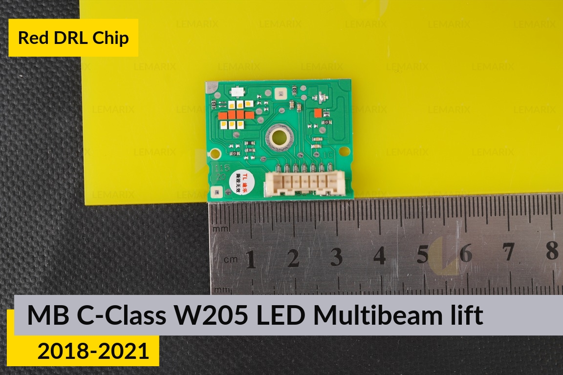 Червоні LED DRL чіпи дхо плата Mercedes-Benz C-Class W205 LED Multibeam (2018-2021) рест (2 шт.)