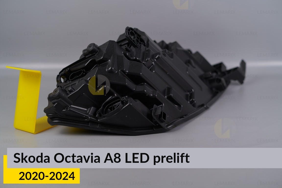Корпус фары Skoda Octavia A8 LED (2020-2024) дорест левый