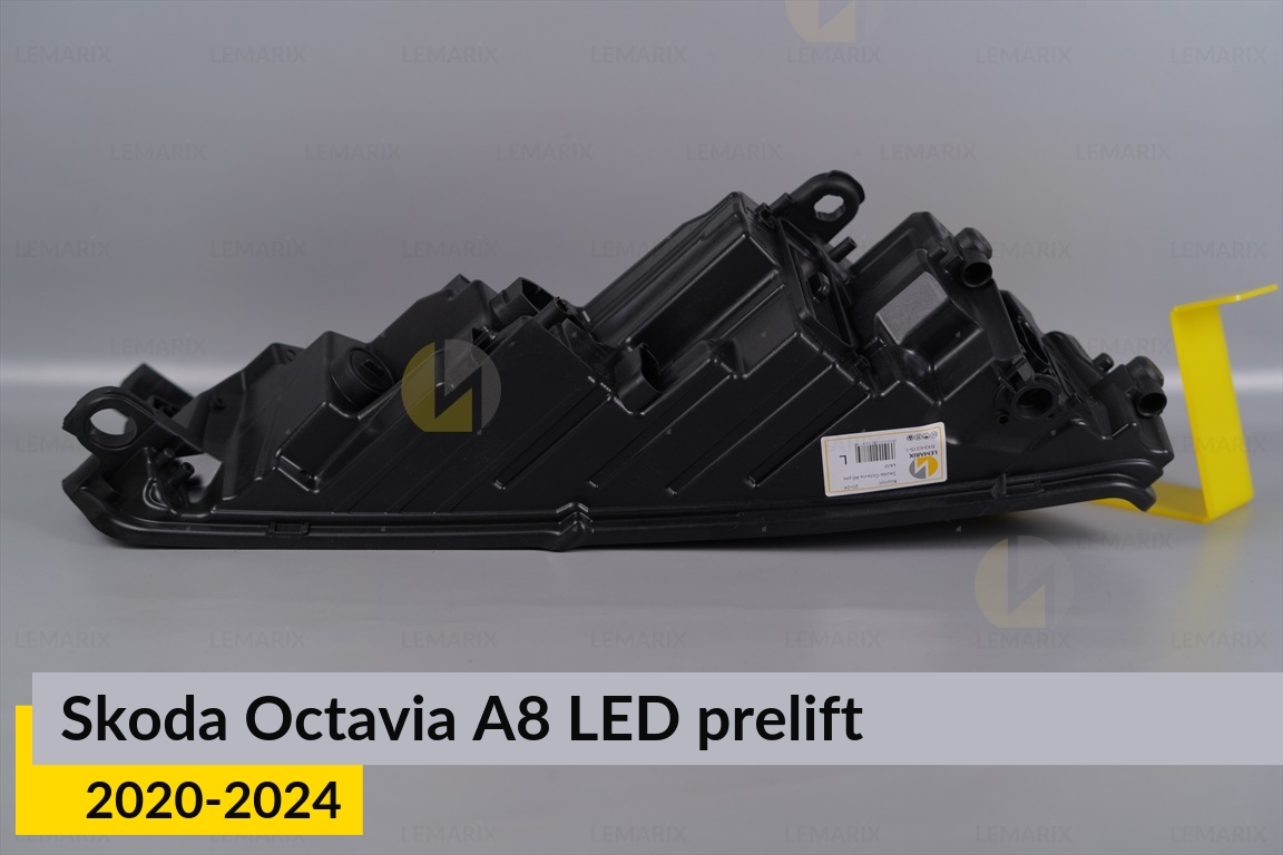 Корпус фары Skoda Octavia A8 LED (2020-2024) дорест левый