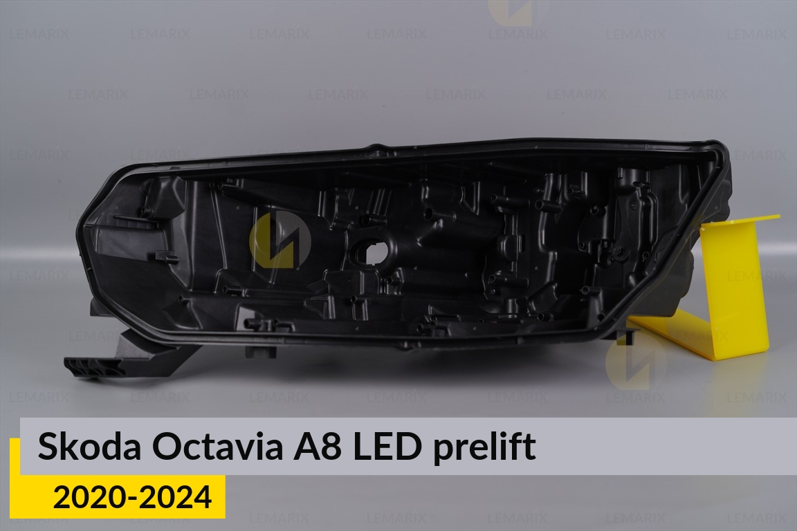 Корпус фары Skoda Octavia A8 LED (2020-2024) дорест левый