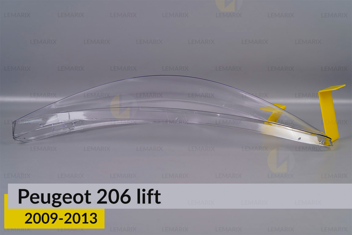 Скло фари Peugeot 206+ (2009-2013) праве