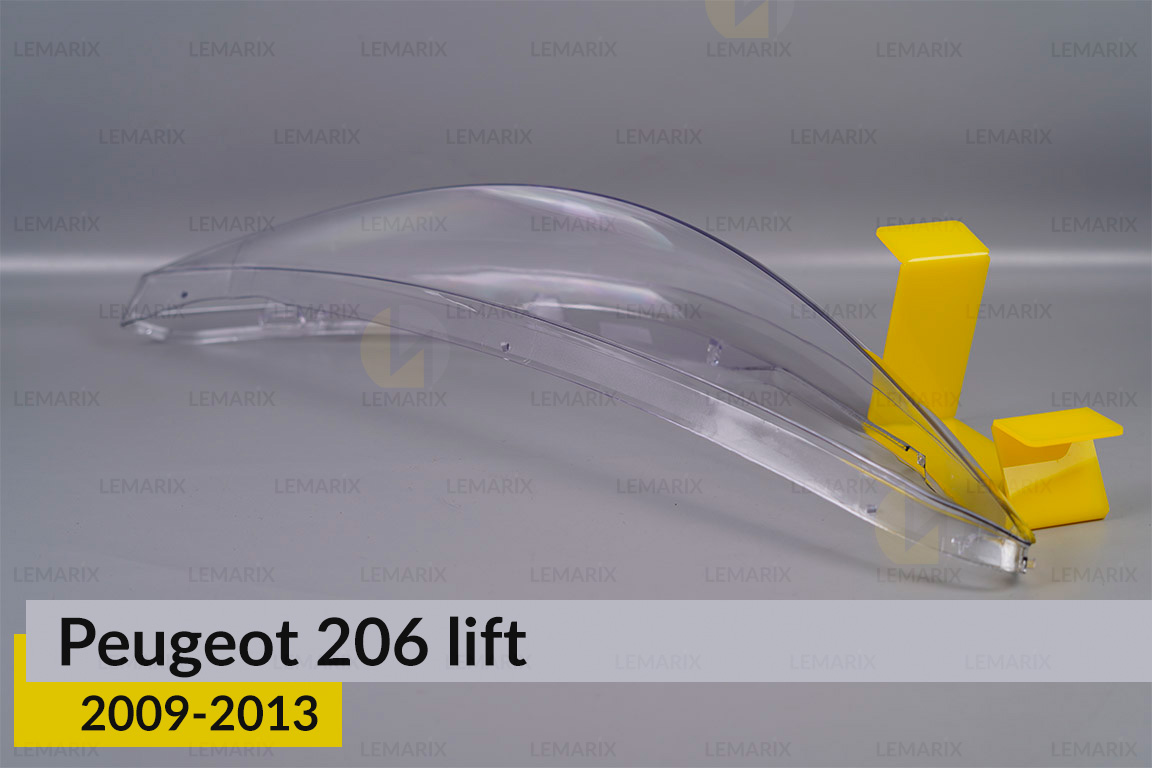 Скло фари Peugeot 206+ (2009-2013) праве