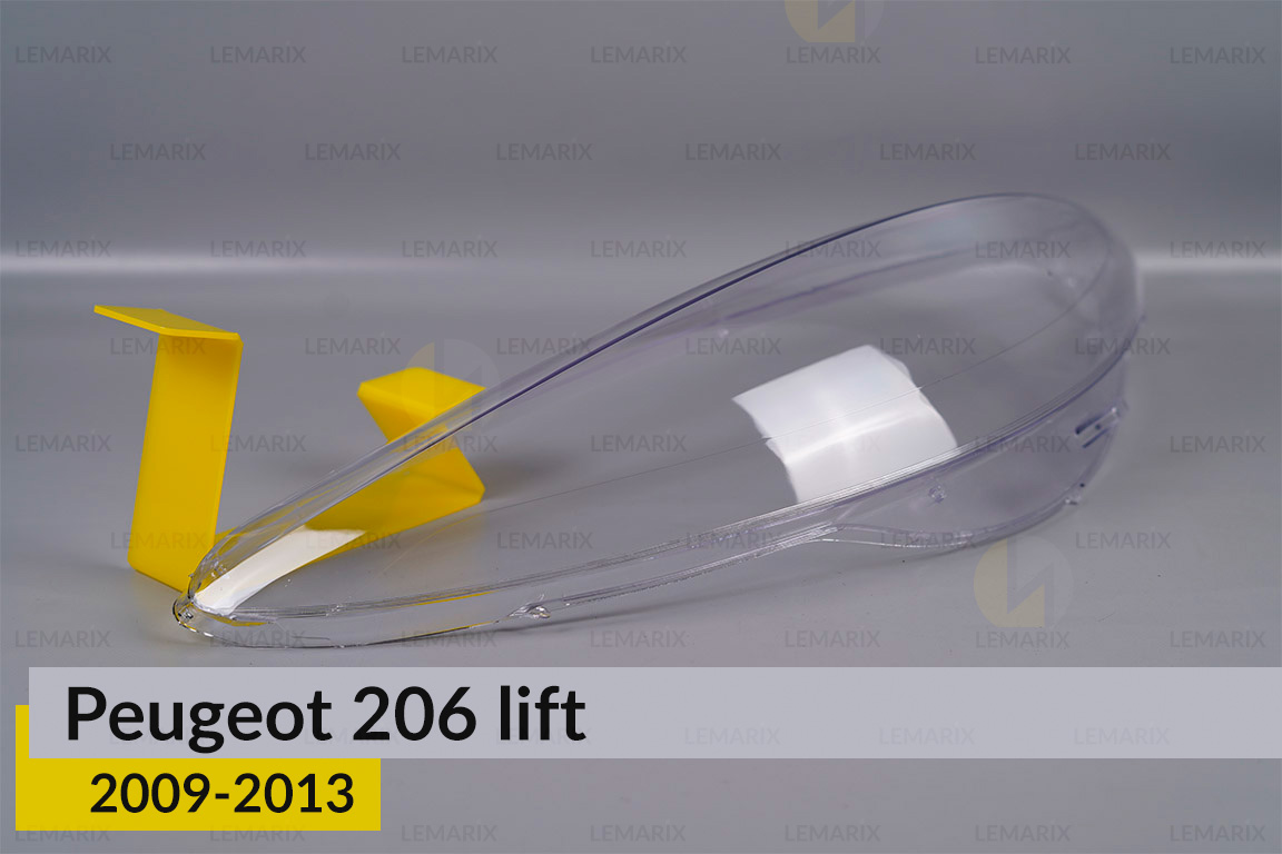 Скло фари Peugeot 206+ (2009-2013) праве