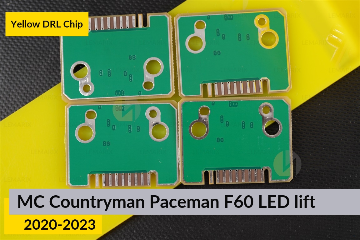 Жовті LED DRL чіпи дхо плата Mini Cooper Countryman Paceman F60 LED (2020-2023) рест (4 шт.)