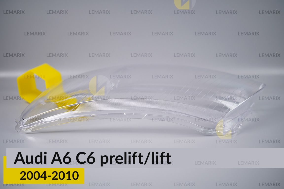Стекло фары Audi A6 C6 (2004-2010) дорест/рест левое