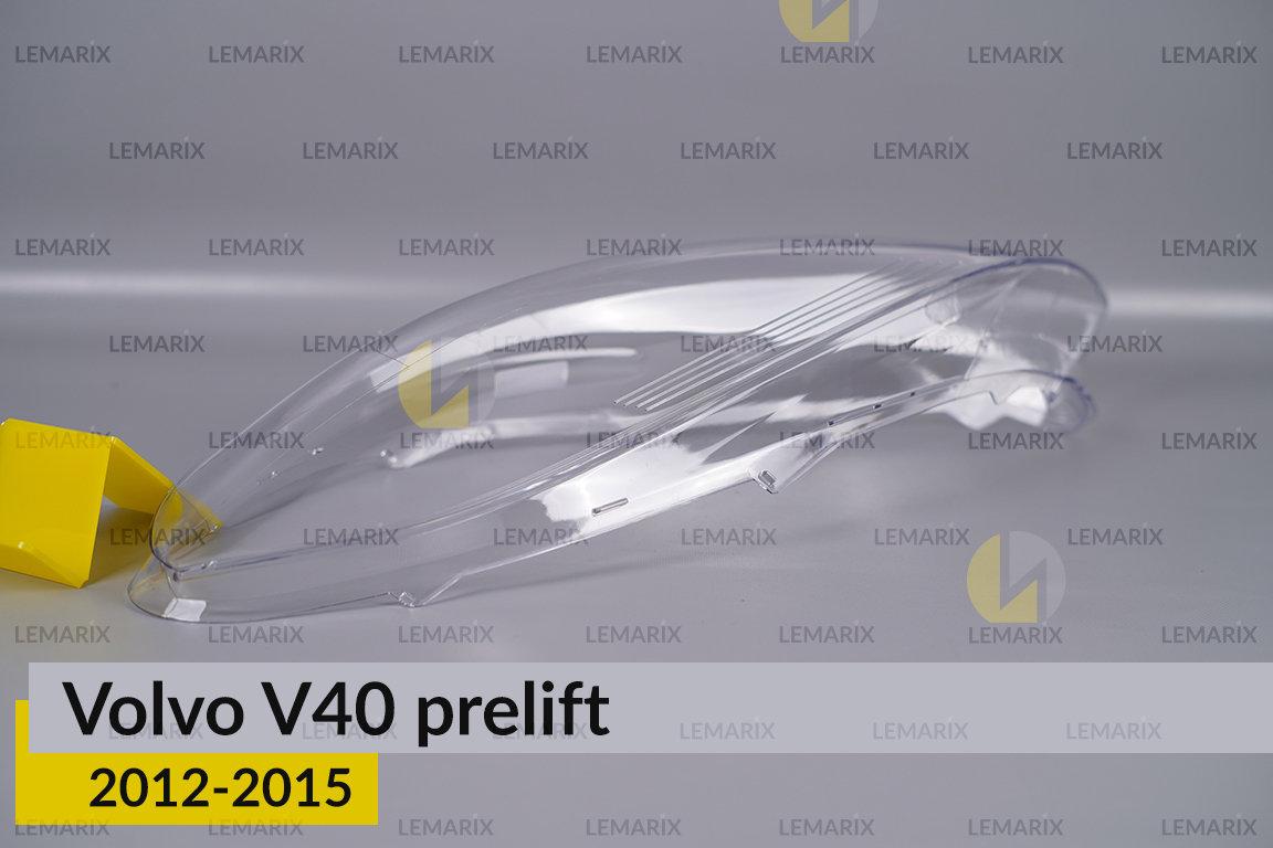 Скло фари Volvo V40 (2012-2015) дорест ліве