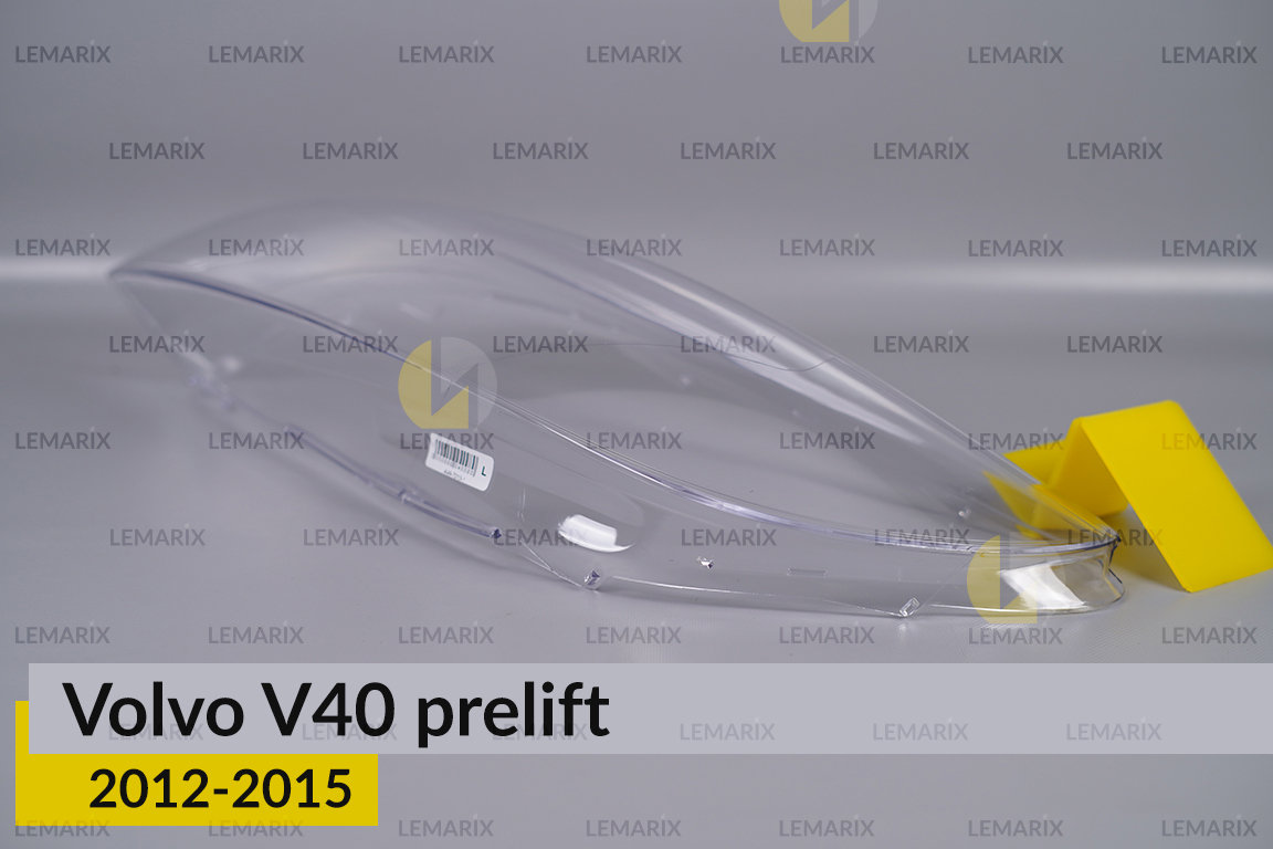 Скло фари Volvo V40 (2012-2015) дорест ліве