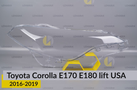 Скло фари Toyota Corolla E170 E180 USA (2016-2019) рест праве