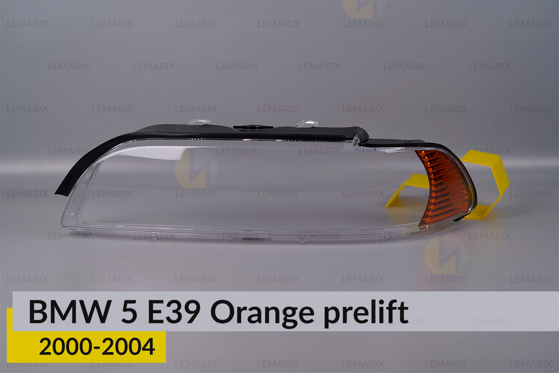 Скло фари BMW 5 E39 Orange (2000-2004) рест ліве