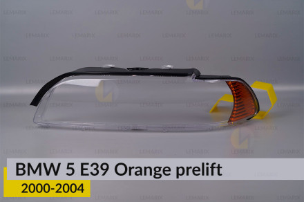 Скло фари BMW 5 E39 Orange (2000-2004) рест ліве