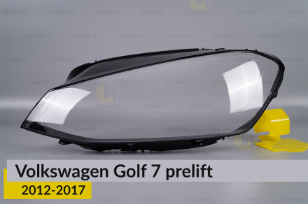 Стекло фары VW Volkswagen Golf 7 (2012-2017) полоски дорест левое