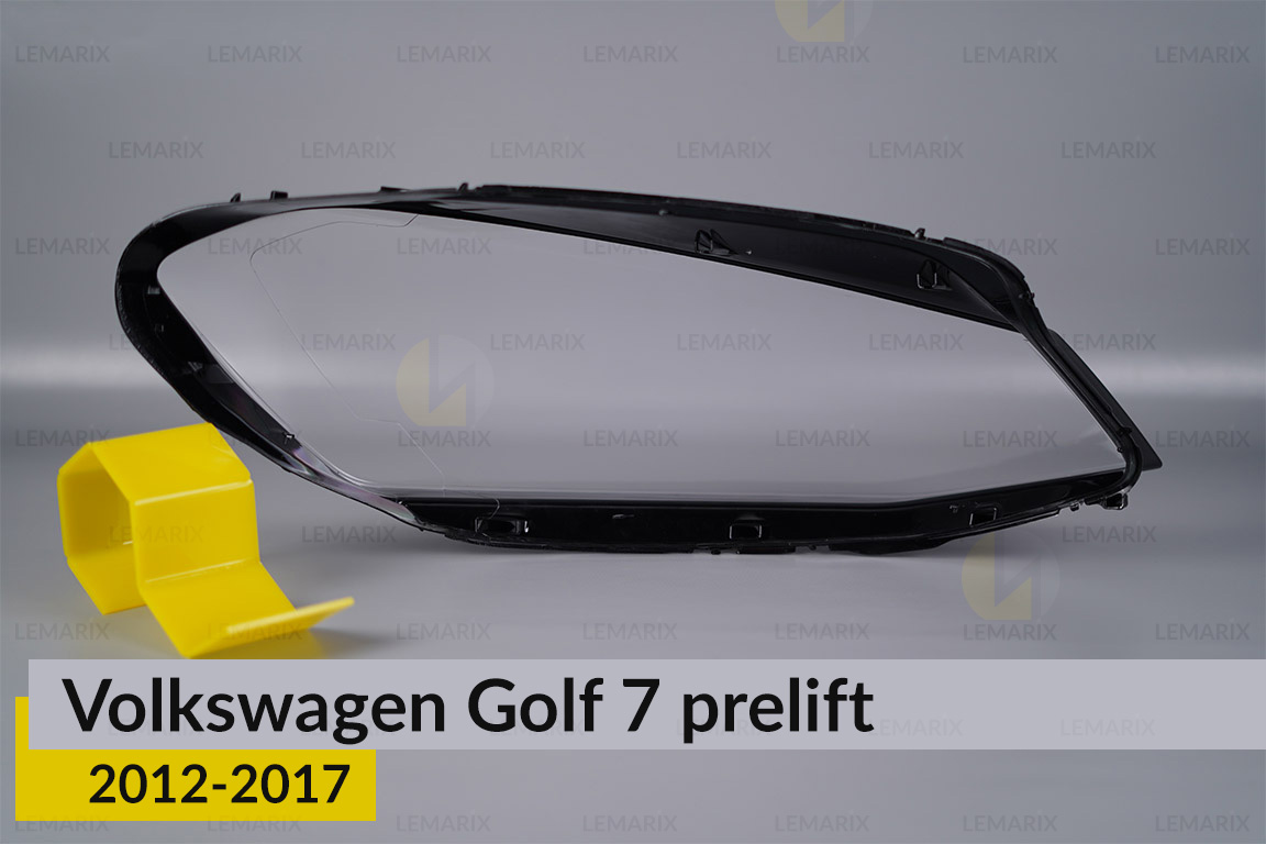 Стекло фары VW Volkswagen Golf 7 (2012-2017) полоски дорест левое