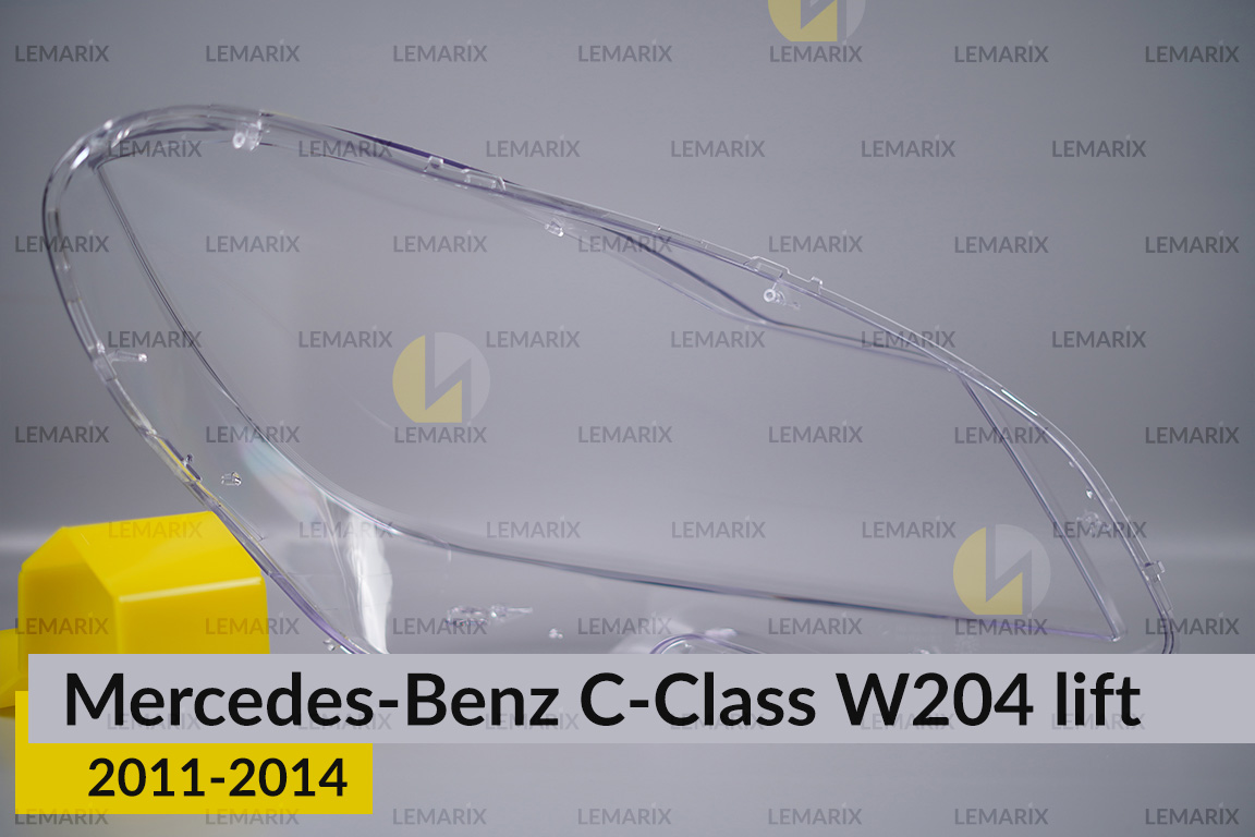 Скло фари Mercedes-Benz C-Class W204 (2011-2014) рест ліве