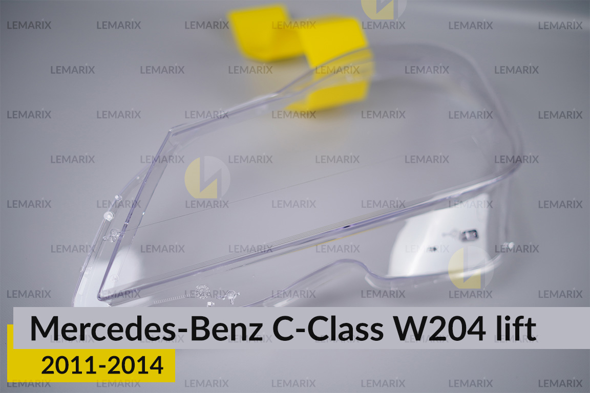 Скло фари Mercedes-Benz C-Class W204 (2011-2014) рест ліве