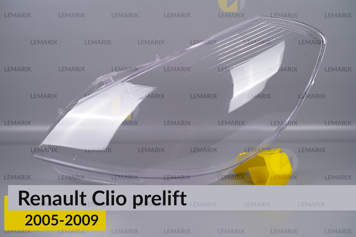 Стекло фары Renault Clio (2005-2009) дорест левое