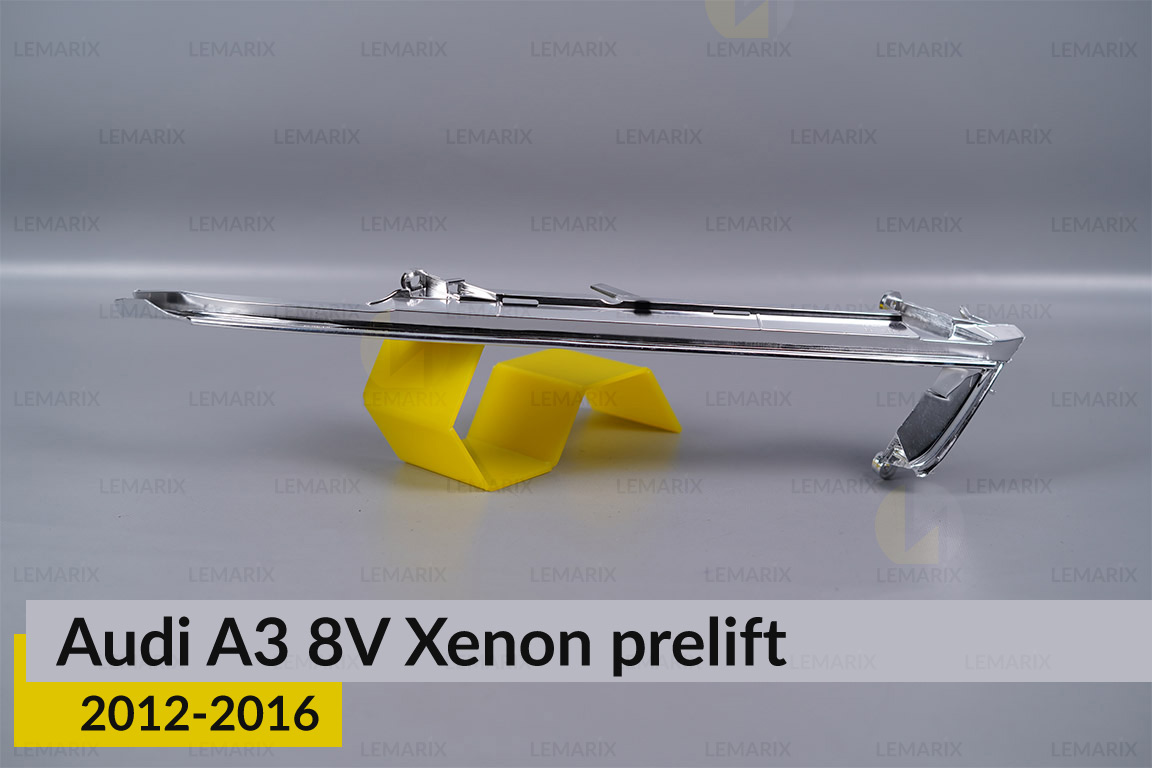 Хромированная декоративная маска верхняя Audi A3 8V Xenon (2012-2016) дорест правая