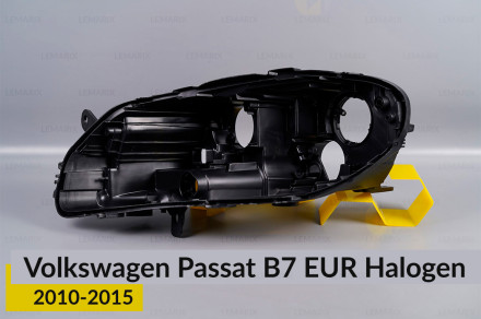 Корпус фары VW Volkswagen Passat B7 EUR Halogen (2010-2015) левый
