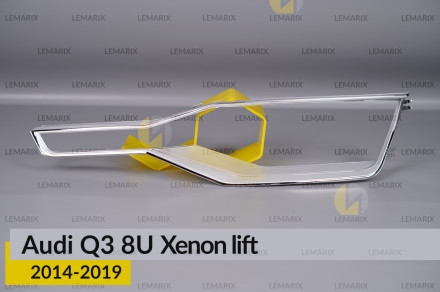 Хромована декоративна маска Audi Q3 8U Xenon (2014-2019) рест ліва