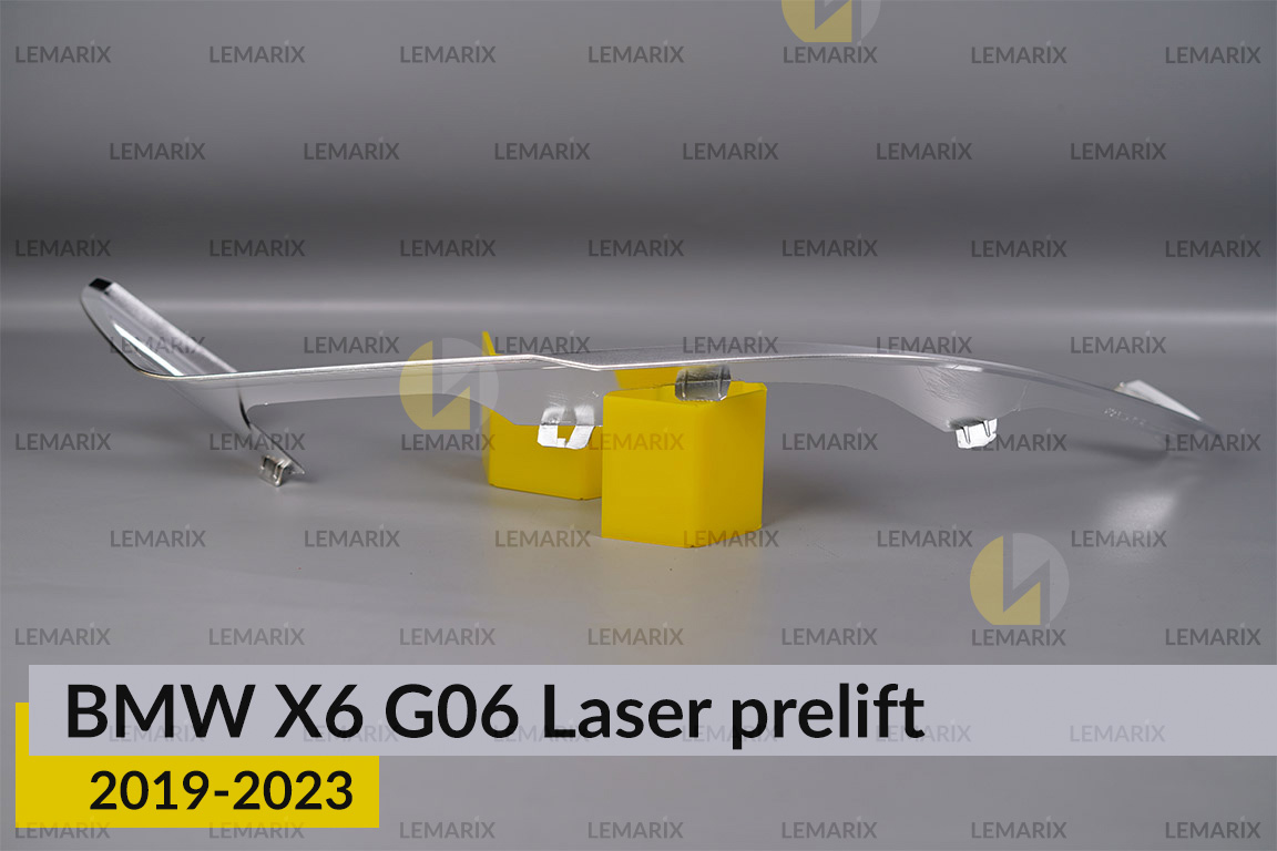 Хромированная декоративная маска нижняя BMW X6 G06 Laser (2019-2023) дорест левая