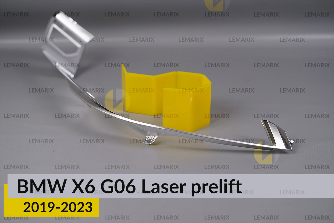 Хромированная декоративная маска нижняя BMW X6 G06 Laser (2019-2023) дорест левая