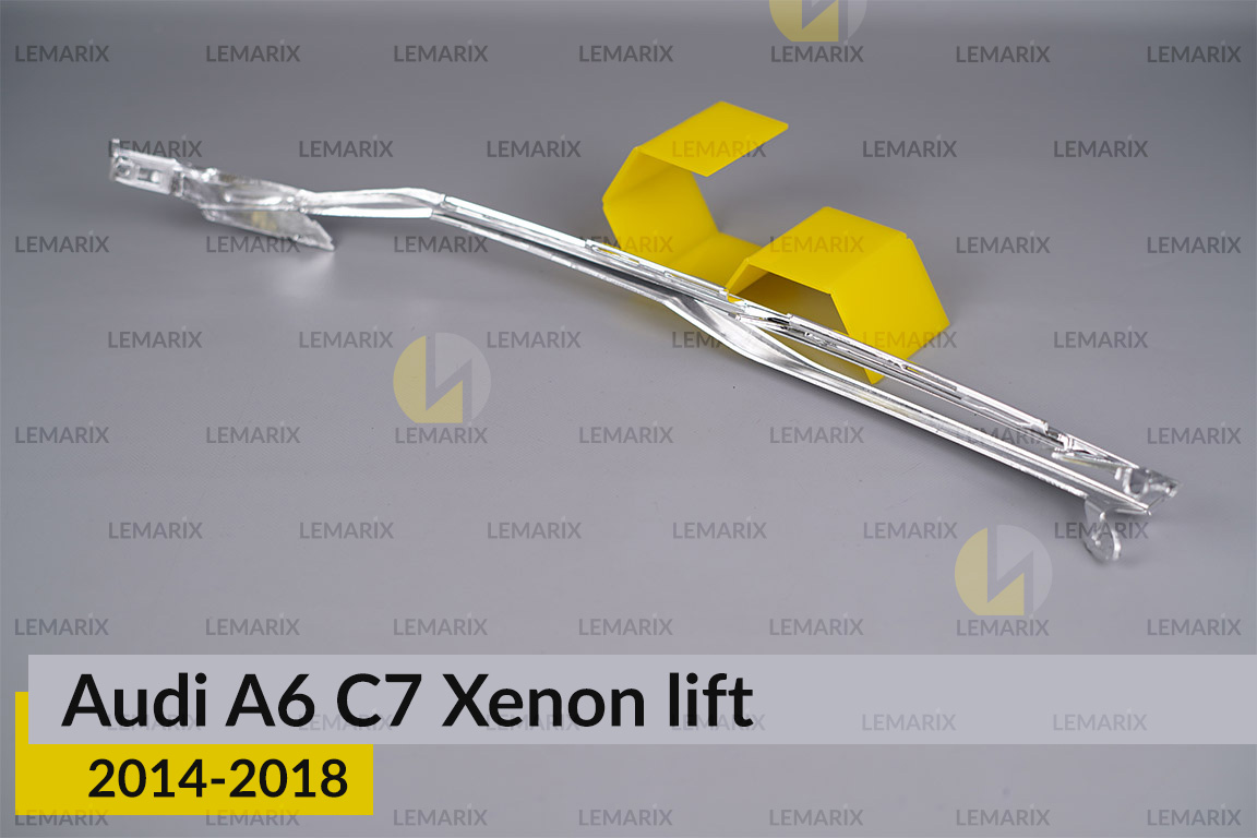 Хромированная декоративная маска под световод Audi A6 C7 Xenon (2014-2018) рест левая