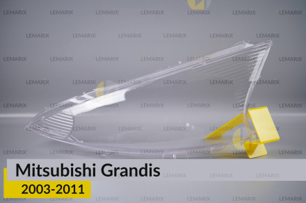 Стекло фары Mitsubishi Grandis (2003-2011) левое