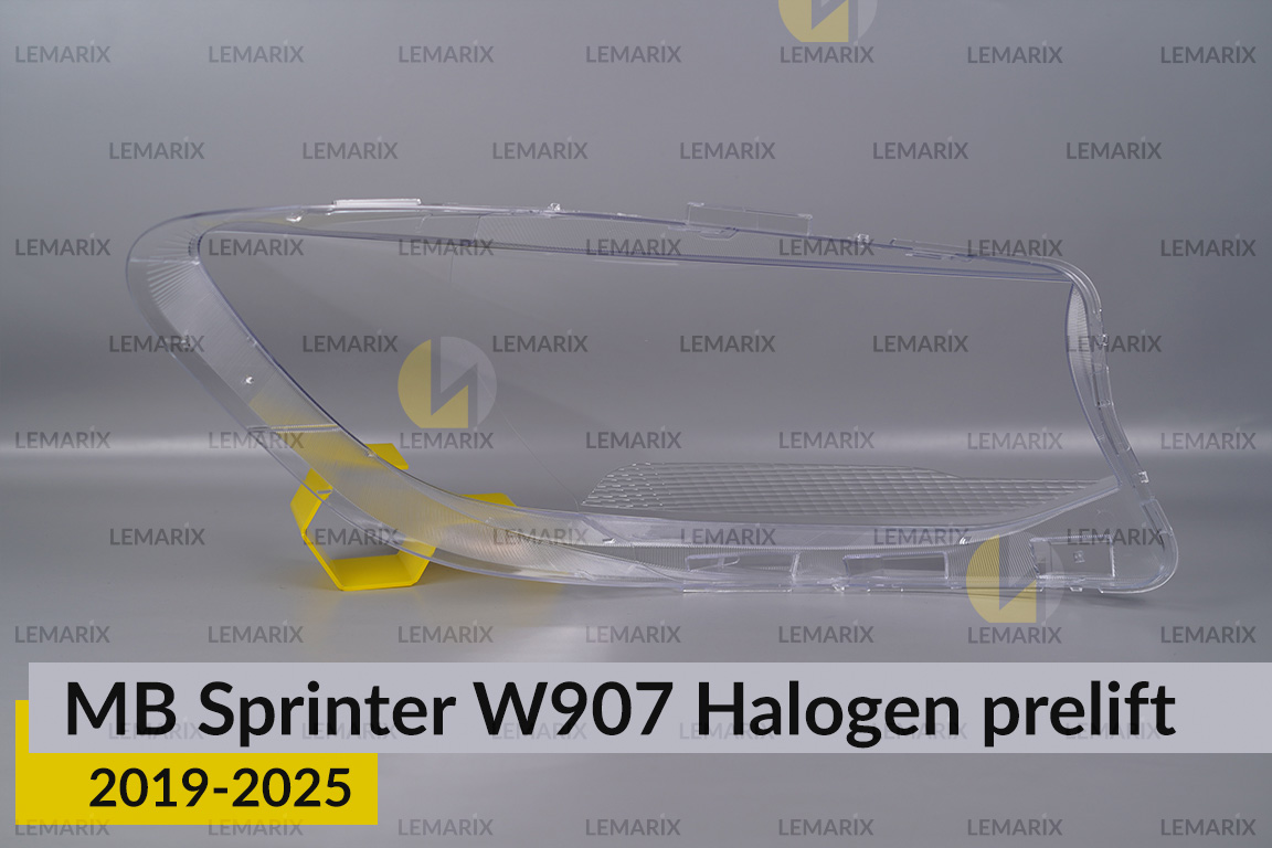 Стекло фары Mercedes-Benz Sprinter W907 Halogen (2019-2026) дорест левое