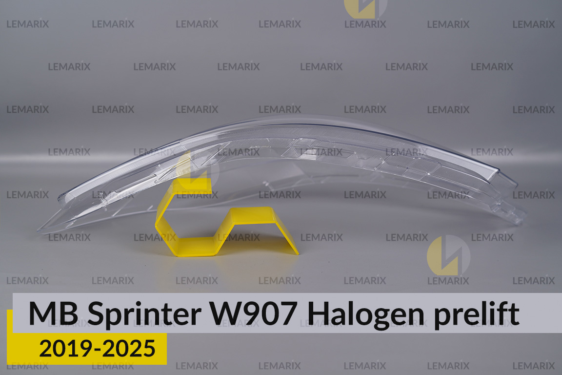 Стекло фары Mercedes-Benz Sprinter W907 Halogen (2019-2026) дорест левое