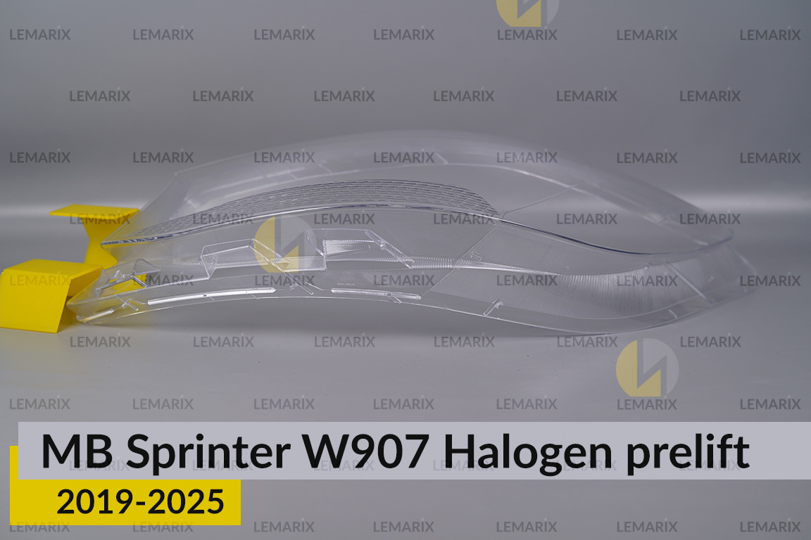 Стекло фары Mercedes-Benz Sprinter W907 Halogen (2019-2026) дорест левое