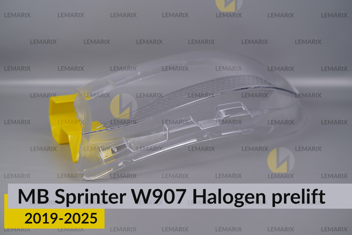 Стекло фары Mercedes-Benz Sprinter W907 Halogen (2019-2026) дорест левое