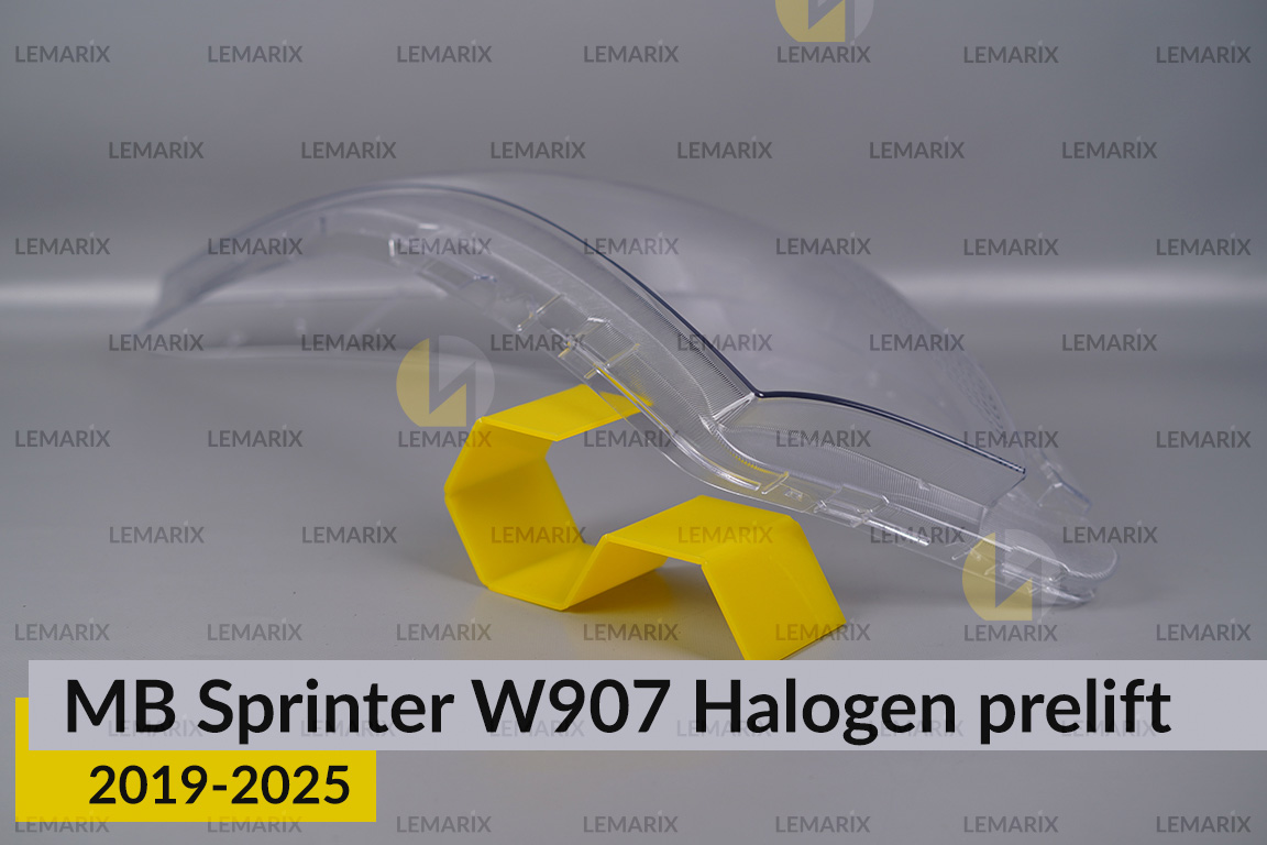 Стекло фары Mercedes-Benz Sprinter W907 Halogen (2019-2026) дорест левое