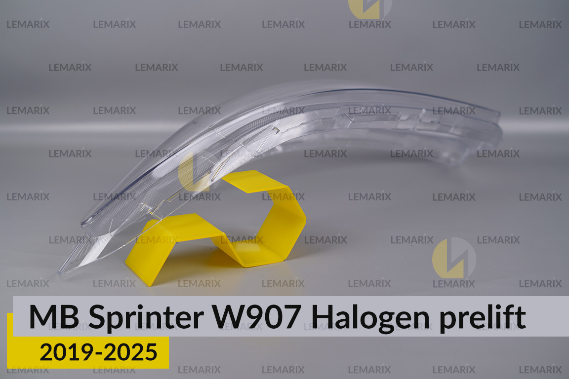Стекло фары Mercedes-Benz Sprinter W907 Halogen (2019-2026) дорест левое