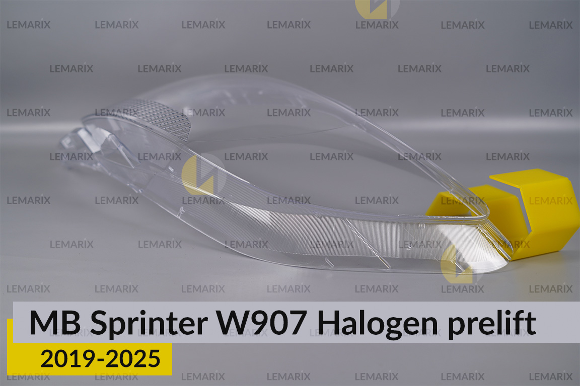 Стекло фары Mercedes-Benz Sprinter W907 Halogen (2019-2026) дорест левое