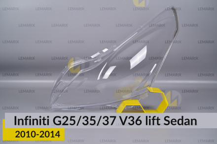 Стекло фары Infiniti G25/35/37 V36 Sedan (2010-2014) рест левое