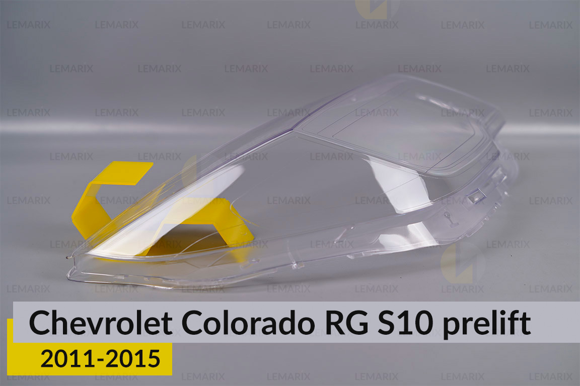 Скло фари Chevrolet Colorado RG S10 (2011-2015) дорест праве