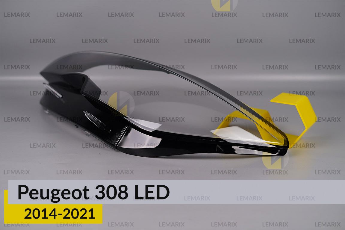 Стекло фары Peugeot 308 LED (2014-2021) левое